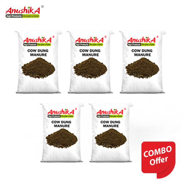 Cowdung Manure-    (தொழுஉரம்) Pack of 5
