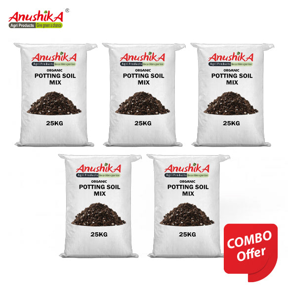 Organic potting soil mix 25kg pack of 5