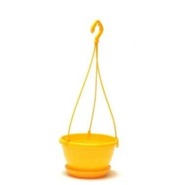 Ananda Bowl Hanging Pot with Plate - Green,red,yellow,purple,orange