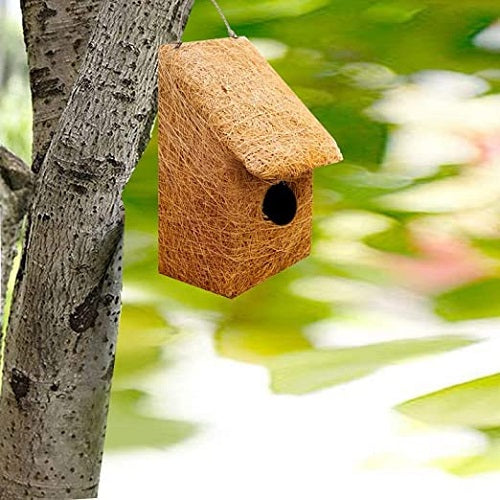 Bird Nest Single Window Slide House Purely Handmade Nest for All Small Birds - (Small)
